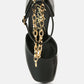 Blackpearl Faux Leather High Heeled Platform Sandals