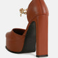Blackpearl Faux Leather High Heeled Platform Sandals