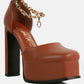 Blackpearl Faux Leather High Heeled Platform Sandals