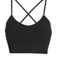 Blaire Sport Cross Back Ribbed Padded Sports Bra