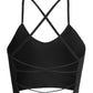 Blaire Sport Cross Back Ribbed Padded Sports Bra