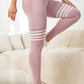 Blaire Sport Gym Babe Striped Booty Butt Lifting Workout Leggings