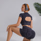 Blaire Sport Two Piece Crop Top And High Waist Short Yoga Set