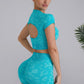 Blaire Sport Two Piece Crop Top And High Waist Short Yoga Set