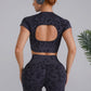 Blaire Sport Two Piece Crop Top And High Waist Short Yoga Set