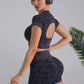 Blaire Sport Two Piece Crop Top And High Waist Short Yoga Set