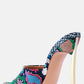 Bottoms Up Strappy Slip On Stiletto Heels