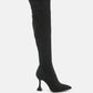 Brandy Faux Suede Over The Knee High Heeled Boots