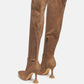 Brandy Faux Suede Over The Knee High Heeled Boots