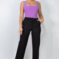 Built In Bra Double Layered Bodysuit - Backless Sleeveless Scoop Neck for Effortless Style