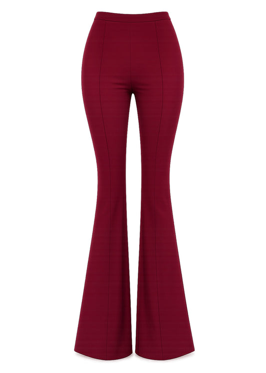 Burgundy Bell Bottom Pants