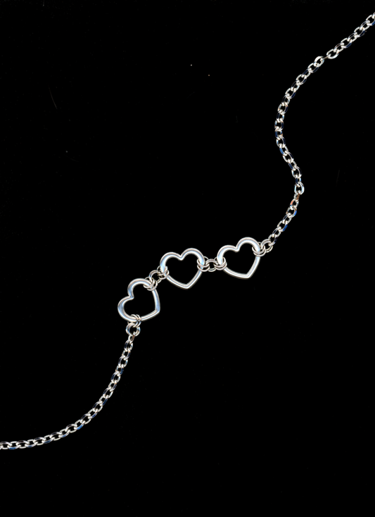 Eternal Trio - Heart Pendant Necklace