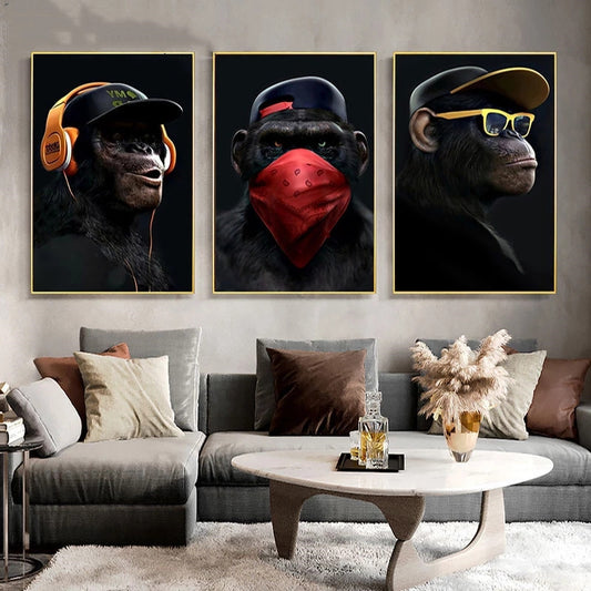 “Hear, Speak, See No Evil” Wall Art