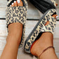Black Print Thick Sole Slip On Slippers