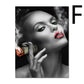 Red Lips Canvas Painting
