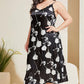Floral Lace Trim Side Slit Night Dress
