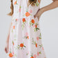Tangerine Ruffle Cross Back Dress