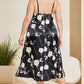 Floral Lace Trim Side Slit Night Dress