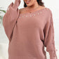 One Shoulder Beaded Sweater
