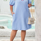 Beau Blue Contrast Striped T Shirt Dress