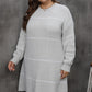 Round Neck Long Sleeve Sweater Dress