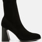 Candid High Ankle Flared Block Heel Boots