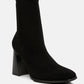 Candid High Ankle Flared Block Heel Boots
