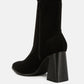 Candid High Ankle Flared Block Heel Boots