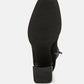 Candid High Ankle Flared Block Heel Boots