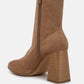 Candid High Ankle Flared Block Heel Boots