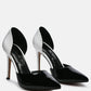 Candy Cane Patent Faux Leather High Heel Pumps
