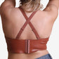 Nude Shade Faux Leather Bralette