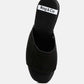 Cartera Soft Suede High Block Heel Clogs