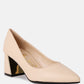Casey Metallic Detail Block Heel Pumps