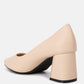 Casey Metallic Detail Block Heel Pumps