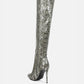 Catalina Snake Print Stiletto Knee Boots