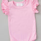 Bubblegum Pink S/S Flutter Bodysuit