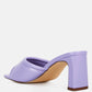 Celine Quilted Italian Block Heel Sandals