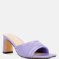 Celine Quilted Italian Block Heel Sandals