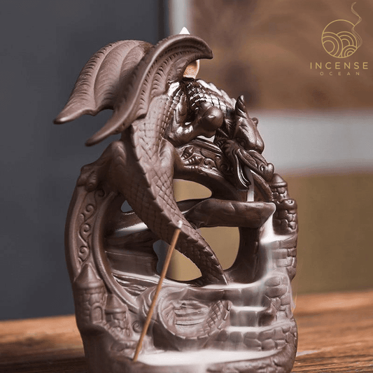 “Ceramic Dragon Backflow”Incense Burner