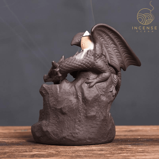 “Ceramic Dragon Backflow”Incense Burner