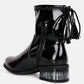 Cheer Leader Tassels Detail Ankle Boots