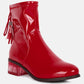 Cheer Leader Tassels Detail Ankle Boots