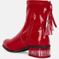 Cheer Leader Tassels Detail Ankle Boots