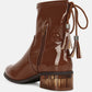 Cheer Leader Tassels Detail Ankle Boots