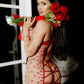 ANGELINA LIPS EMBROIDERY BOW BACK CHEMISE SET