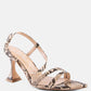 Cherry Tart Snake Print Spool Heel Sandals