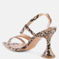 Cherry Tart Snake Print Spool Heel Sandals