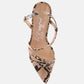 Cherry Tart Snake Print Spool Heel Sandals