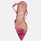 Cherry Tart Snake Print Spool Heel Sandals